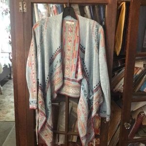 Asis Ladies Indian print short jacket with long sides